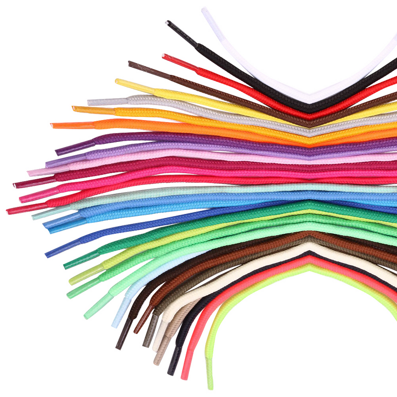 Cordones redondos de repuesto para zapatos, cuerdas coloridas para zapatillas deportivas, patines, 30 piezas, 05m