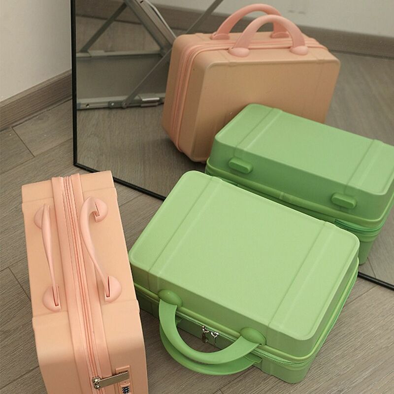 Borsa da toilette borsa da toilette valigia con codice di accesso valigia portatile custodia per il trucco valigia Color caramella custodie per cosmetici da 14 pollici