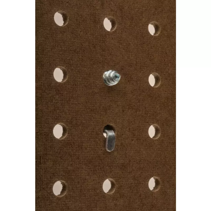 Triton Products 24 pollici x 48 pollici pannelli forati in legno temperato nero con ganci di bloccaggio da 36 pezzi
