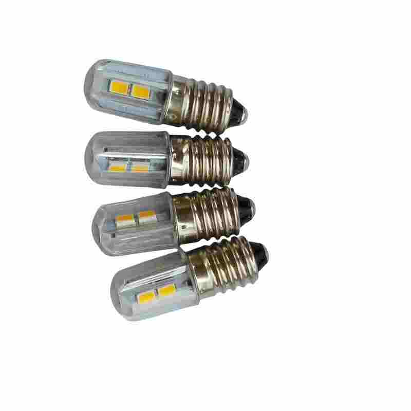 หลอดไฟ LED E10 3V 3V, หลอดไฟอัพเกรด4LED เปลี่ยนสำหรับไฟฉายไฟหน้าจักรยานยนต์หลอดไฟ LED