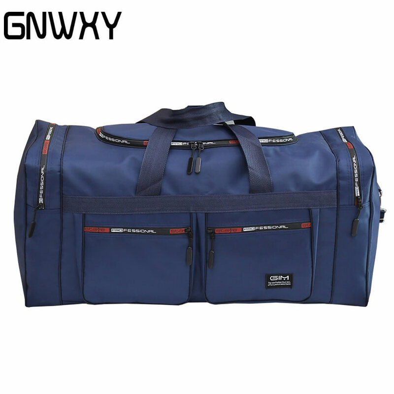 GNWXY-حقيبة القماش الخشن سعة كبيرة للرجال ، حقائب السفر سعة كبيرة ، النسخة الكورية ، مقاوم للماء ، أكسفورد القماش ، حقيبة يد الأمتعة الكبيرة ، الأمتعة المتضخم