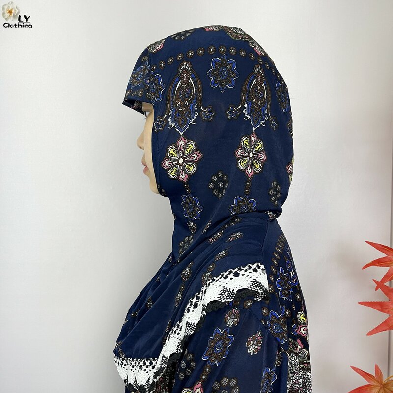 2024 Nieuwste Moslim Abaya 'S Voor Vrouwen Lange Mouwen Ramadan Gebed Dubai Kalkoen Femme Bloemen Zachte Losse Gewaad Afrikaanse Traditie Jurk
