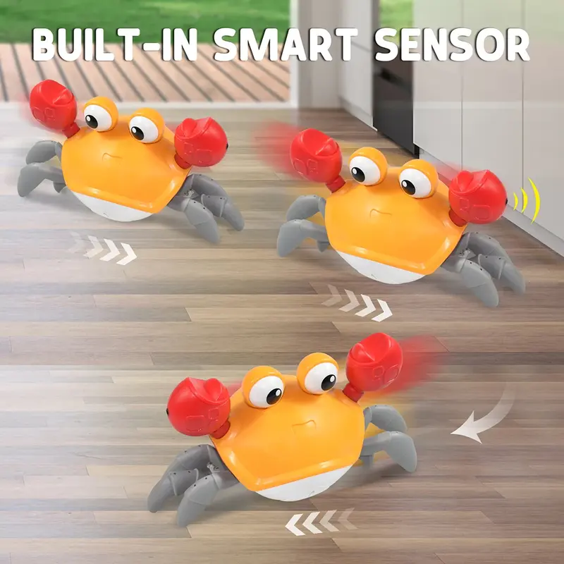 Dzieci indukcja raczkująca krab ośmiornica chodząca zabawka dziecko elektroniczne zwierzaki zabawki muzyczne edukacyjne dla malucha ruchome zabawki prezent na Boże Narodzenie