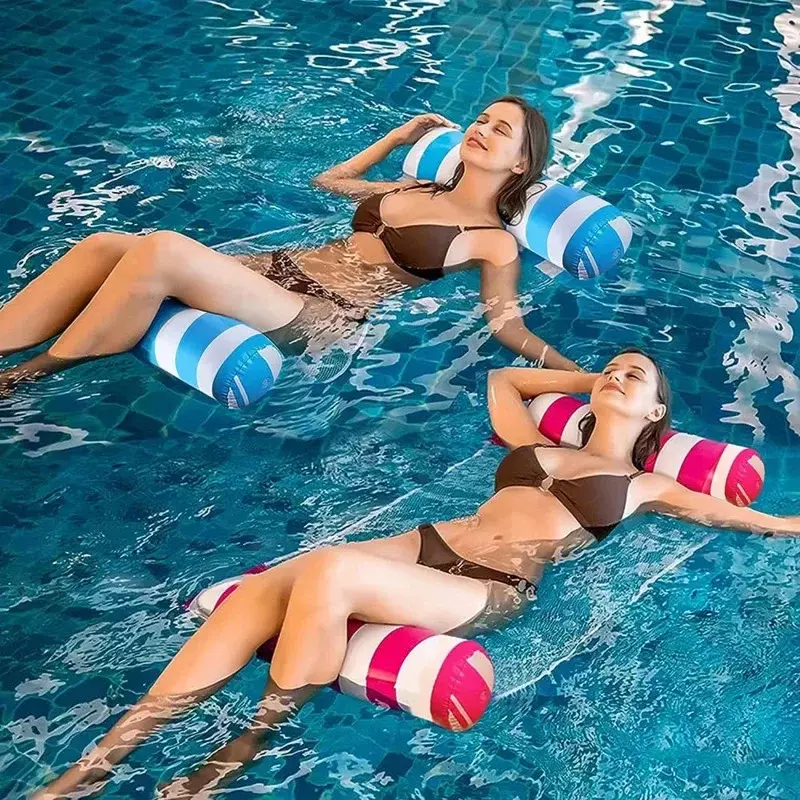 Colchão inflável de natação flutuante, rede de água, reclinável, brinquedo de festa na piscina, lounge, anel de natação do mar, novo, 20231