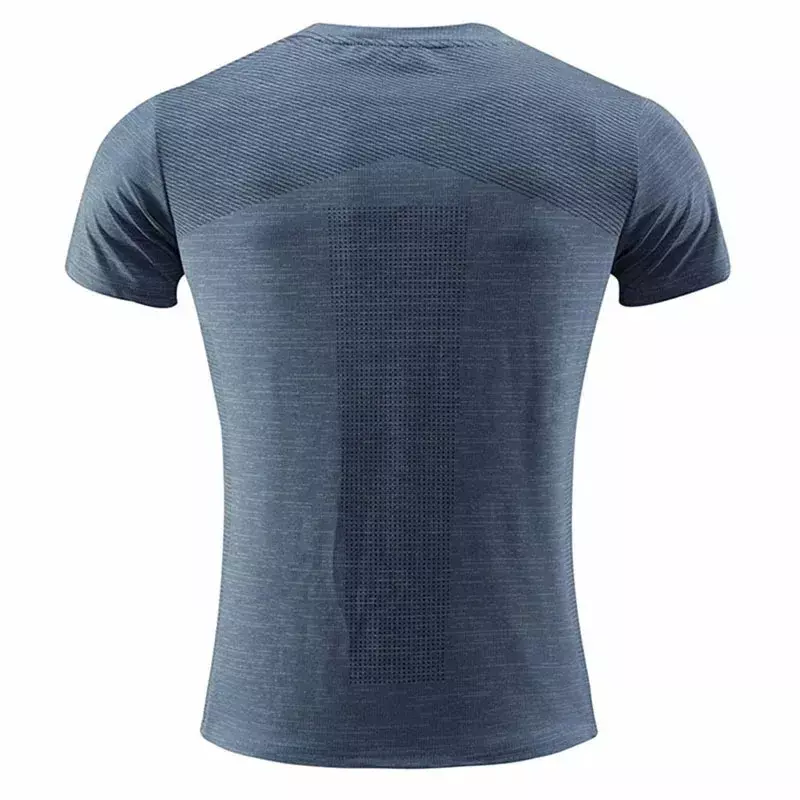 Lemon-Camiseta deportiva de manga corta para hombre, camisa de secado rápido para gimnasio, Fitness, entrenamiento, correr, ropa deportiva transpirable