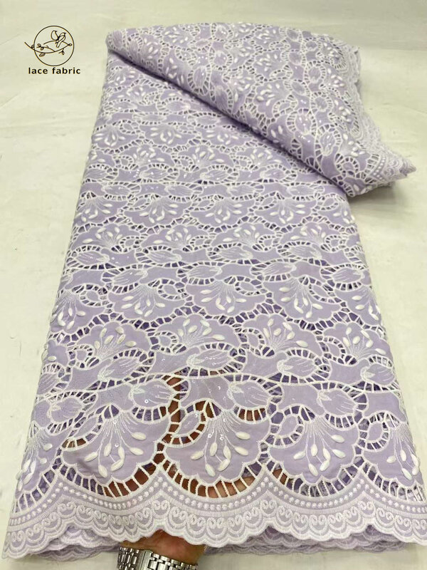 Африканская шифоновая кружевная ткань 2024, Высококачественный кружевной материал, Нигерия, французская стандартная ткань для женского свадебного платья