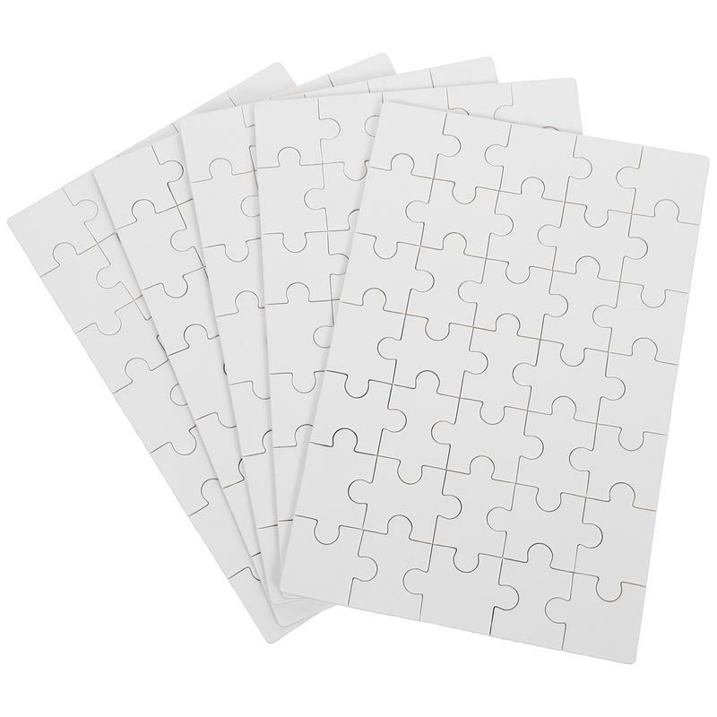 5 Sets Puzzle Sublimation Blank DIY Jigsaw Puzzle Jigsaw Puzzle Crafts Blank Jigsaw Puzzle Pieces Thermal Transfer Puzzle Craft