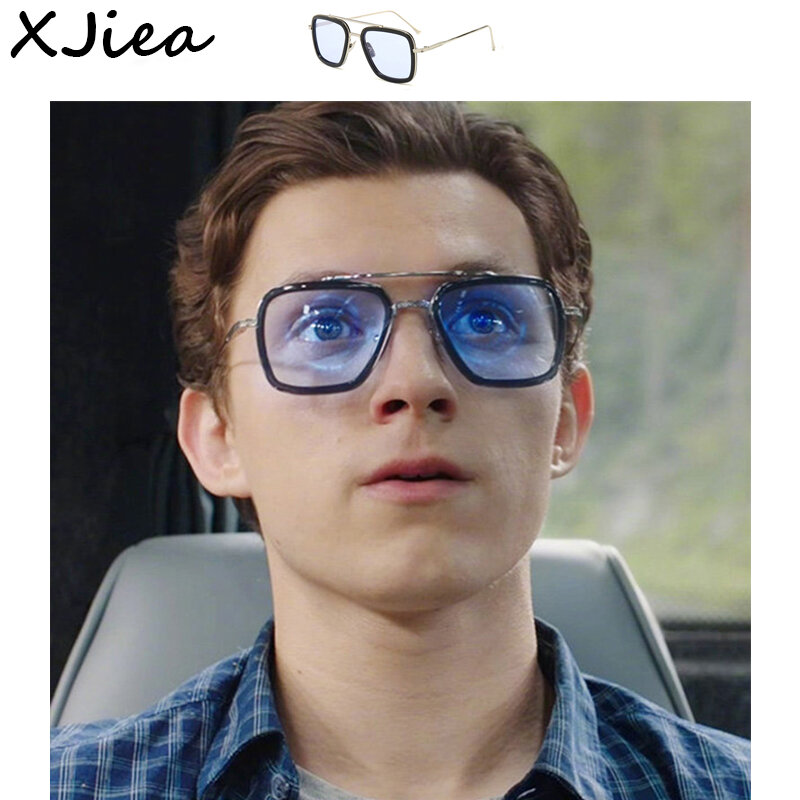 XJiea – lunettes de soleil Tony Stark pour hommes, lunettes de luxe, à la mode, lunettes de protection Iron Man, pour la pêche, le cyclisme et la conduite, 2021