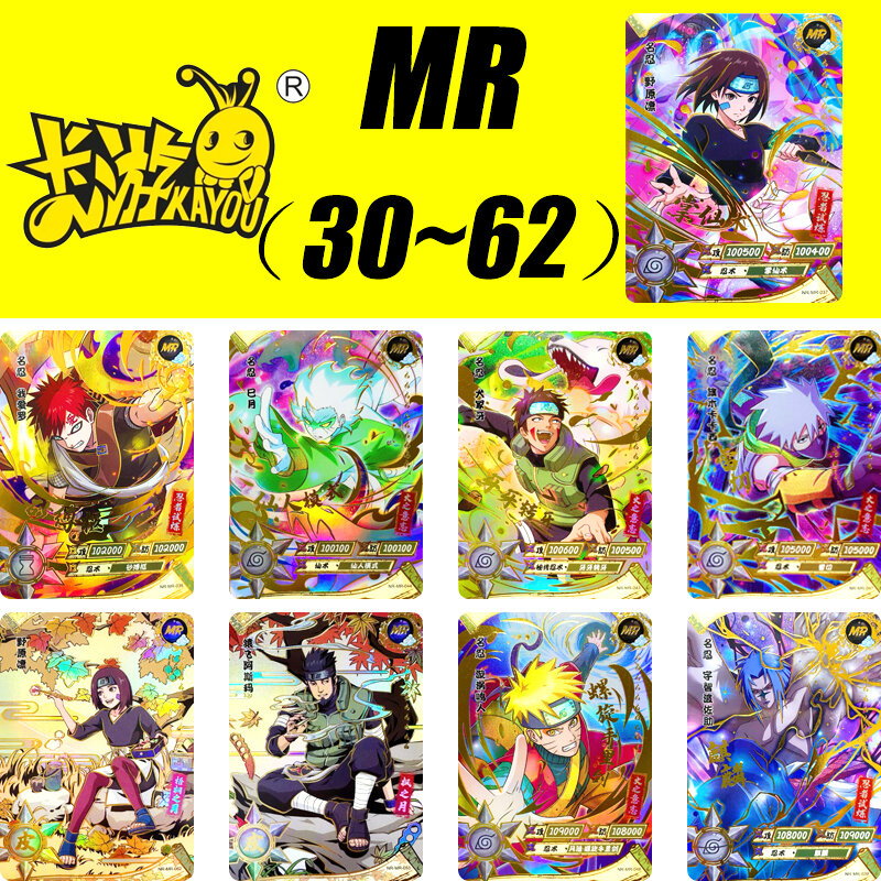 Kayou-MR Card 30 ~ 62 Series, Naruto, sunade, Hatake, Kakashi, juego de regalo de cumpleaños, juguetes de edición limitada, tarjeta de colección rara
