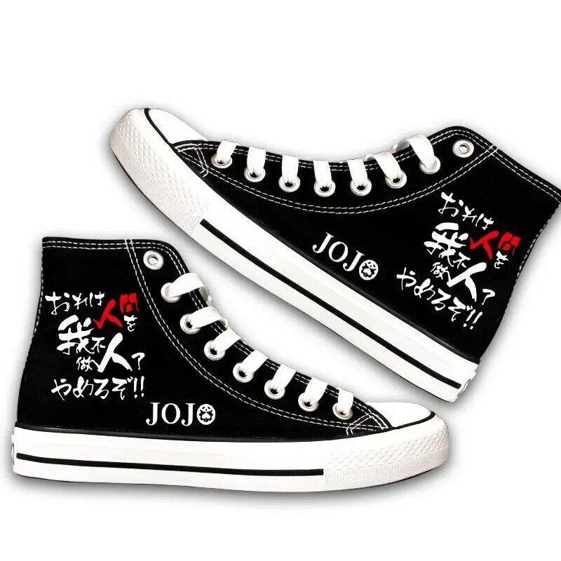JoJo 'S Bizarre Adventure ผ้าใบรองเท้าอะนิเมะรองเท้าผ้าใบลำลองชุดคอสเพลย์ผู้หญิงยอดนิยม Kawaii รองเท้า Y2k JOJO อุปกรณ์เสริม