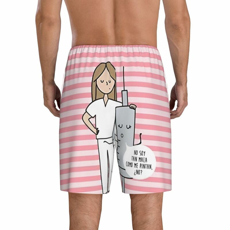Pantalones cortos de pijama con estampado personalizado para hombre, ropa de dormir, pantalones cortos de medicina, ropa de dormir, pantalones cortos para dormir, Pjs con bolsillos
