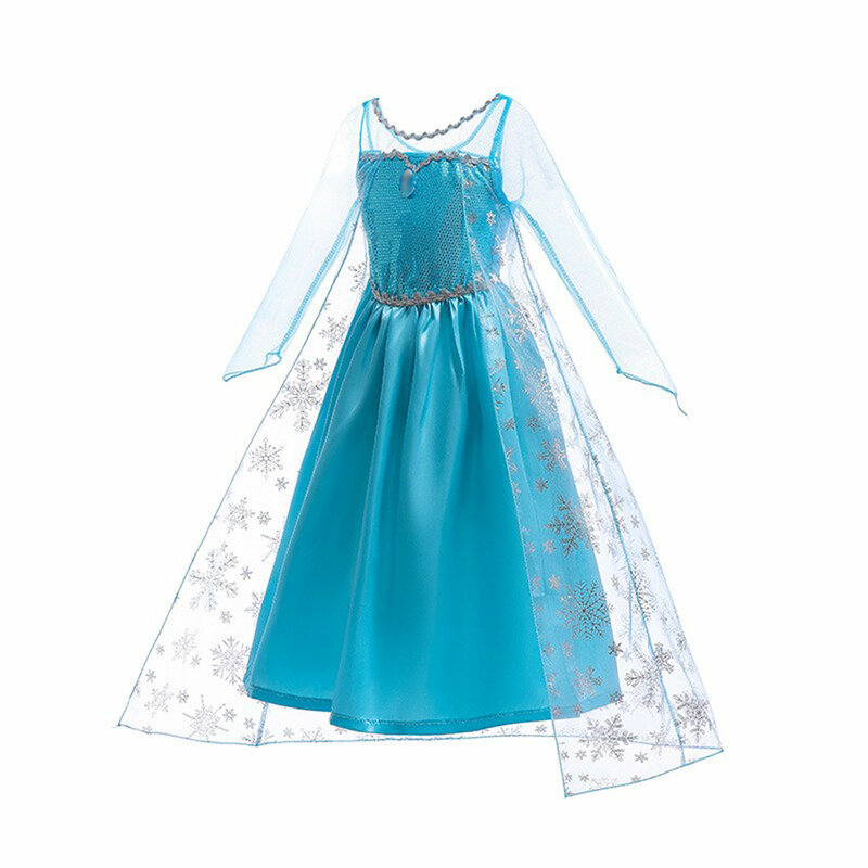 Disney-Costumes de festival Elsa pour filles, robe de soirée de carnaval, robe de Rh, vêtements de jeu pour enfants, robe de princesse congelée, 2024