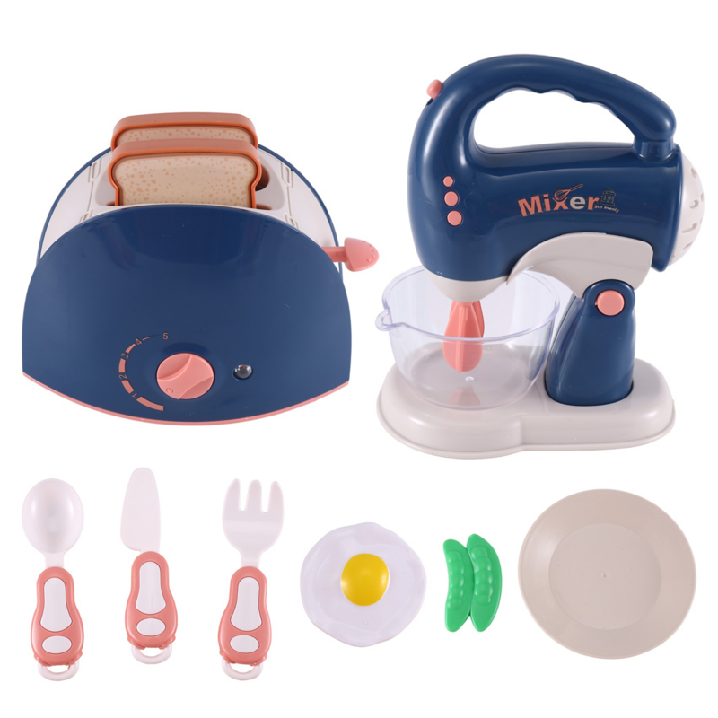 YH189-4C-Mezclador de pan de simulación para niños, pequeños electrodomésticos, juguetes de cocina, conjunto de niños y niñas