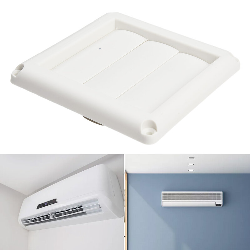 Ventilation Grille Air Vent Grille White With Net 3 Gravity Flaps Corrosion Resistance Home Improvement Plastic