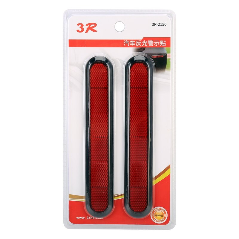 Universal -2150 2 PCS Car Plastic Reflect Warning Sticker Outside Sticker Easy to Install and Remove