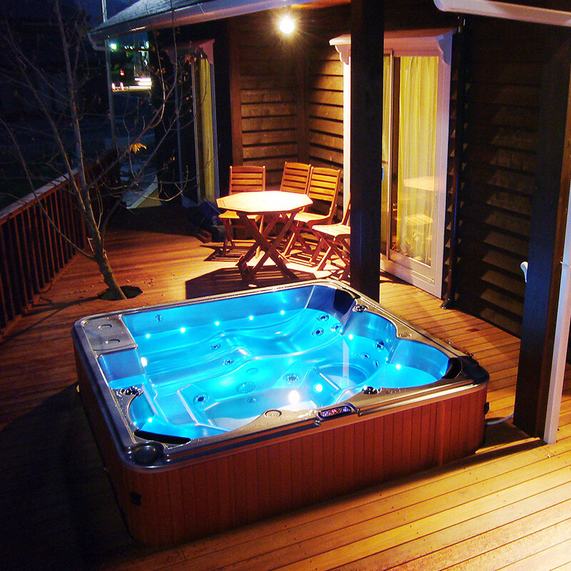 Spa de natation Hydrorelax pour grande famille, bain à remous, spa à jet, bain à remous, massage en acrylique, piscine extérieure, luxe, 6 personnes