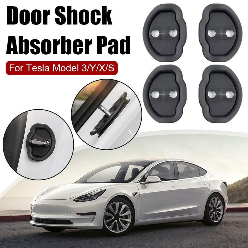 Car Door Shock Absorber For Tesla Y Flexible Car Door Lock Protector Silicone Car Door Lock Latches Cover Accessries