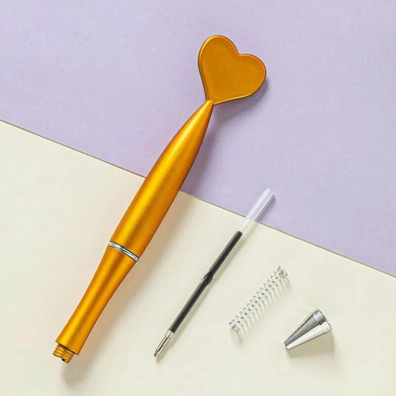 قلم حبر جاف دوار على شكل قلب للطلاب ، مستلزمات مدرسية ، أدوات مكتبية ، 2 *