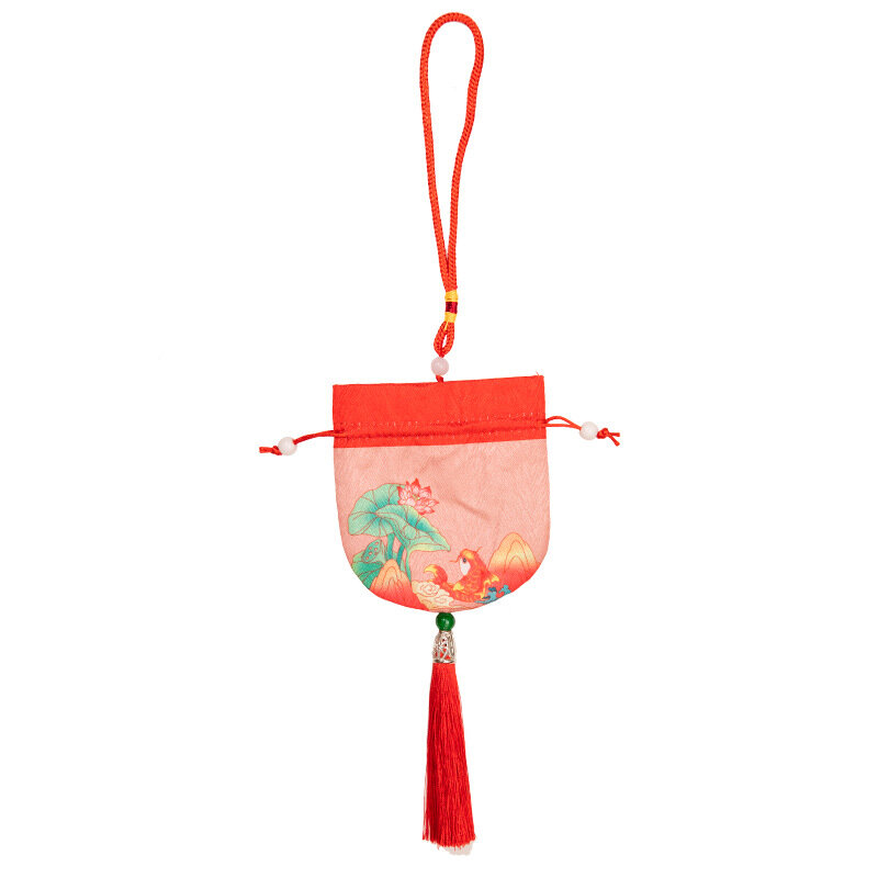Античная маленькая сумка-благословение, праздничный кошелек с драконом и лодкой, сумка из парчи, подвесная сумка для автомобиля, сумка для волос с подвеской для шин, пакет для отпугивания комаров