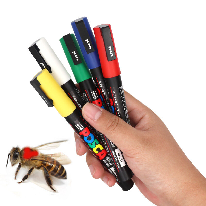 5 sztuk 8 sztuk/partia Bee marker LED wyróżnienia Marks Pen królowa Bee Marker Pen 8 kolory opcjonalnie Bevel stalówka pędzel...