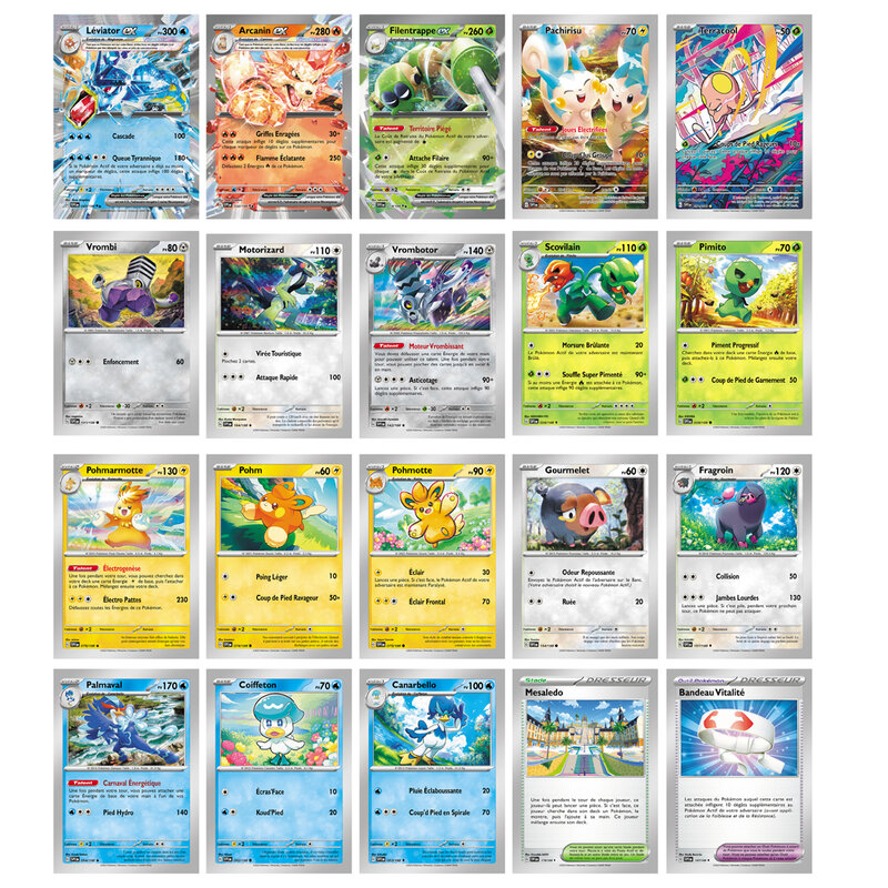 Cartes de collection Pokémon planchers let et Glass, Evolution Booster, Game Gift, Koraidon Miraidon Battle Strengthening Cards Toys, Nouveau, 40 pièces