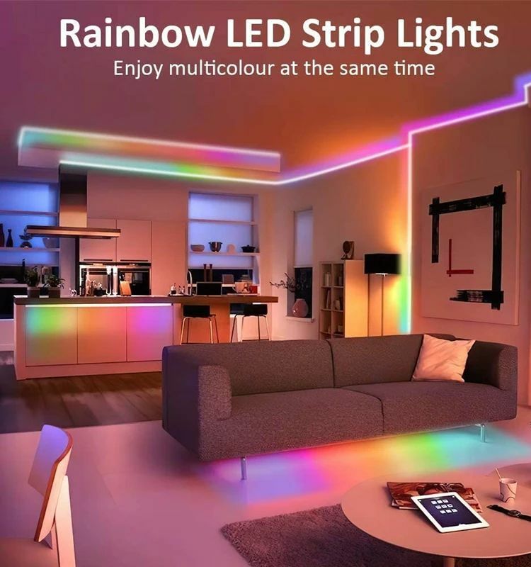 Strip LED 1-10m Bluetooth APP Control 24Key infrastruktur dapat dikendalikan dari jarak jauh cocok untuk dekorasi kamar tidur rasa suasana