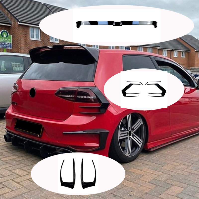 Car Tail Top Wind Spoilers Wings For VW Golf 7 MK 7 GTI R Oettinger Style Cars Rear Trunk Roof Sport Spoiler Wing Styling