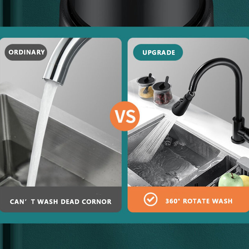 Universal Kitchen Faucet Extender, Rotação 360 °, 3 modos, Bico Bubbler para lavatório, Acessórios para torneira