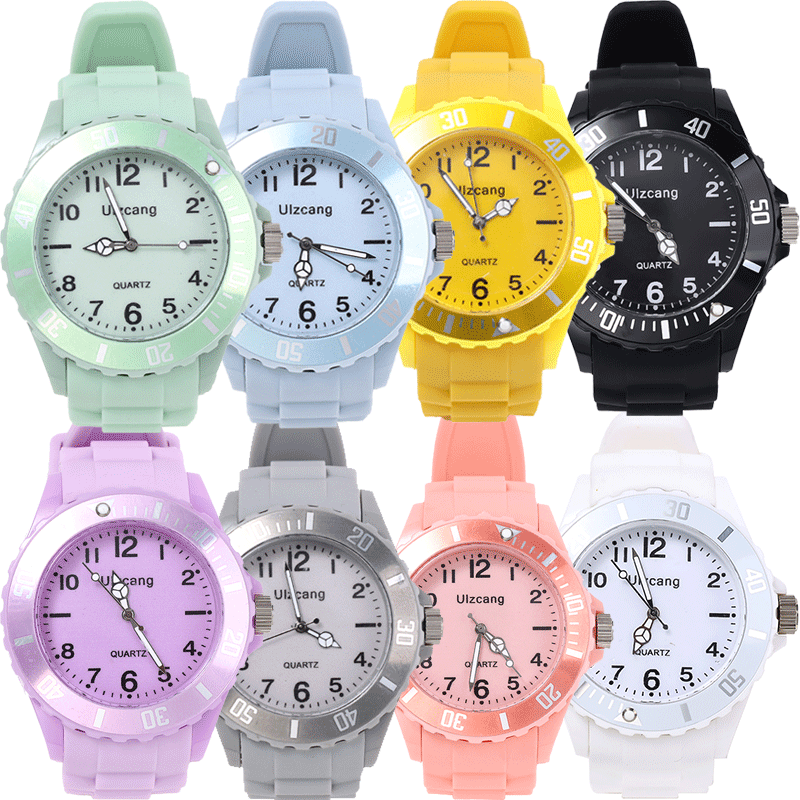 Candy Color Silicone Watches Couple Sports Waterproof Watch Multifunctional Digital Wristwatch Women Men Fashion WristWatches