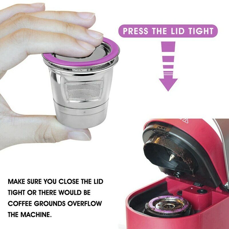 ถ้วย2X K ใช้ซ้ำได้สำหรับ Keurig ถ้วยกาแฟนำกลับมาใช้ได้ถ้วยรีฟิลสำหรับ Keurig เครื่องชงกาแฟ2.0และ1.0