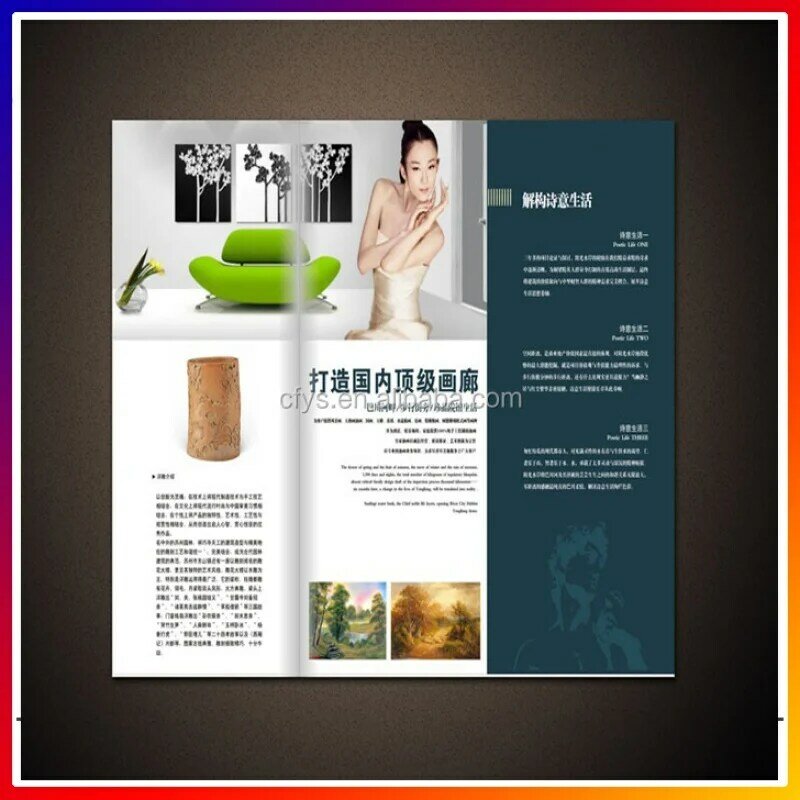Customized product.Admissions Guide Professional Book Album Brochure Magazine Leaflet Flyer Poster Printing Factory