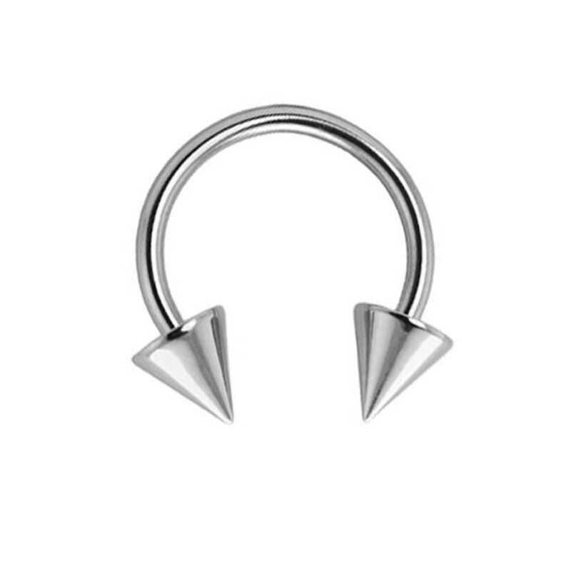 C-Type Nose Ring With Pointed Anti-Allergy Piercing Stainless Steel Titanium Steel Eyebrow Nail Lip Nail Personality Jewelry Who