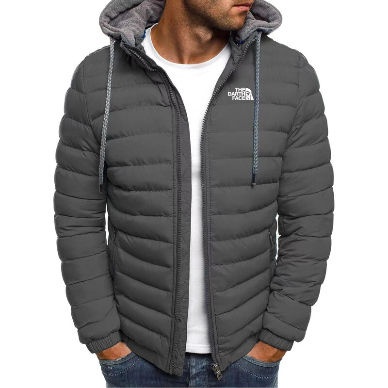2024 New High end Autumn/Winter Men's Large Coat Thick Coat Outdoor Fishing Winter Men's Warm Zipper Street Style Coat