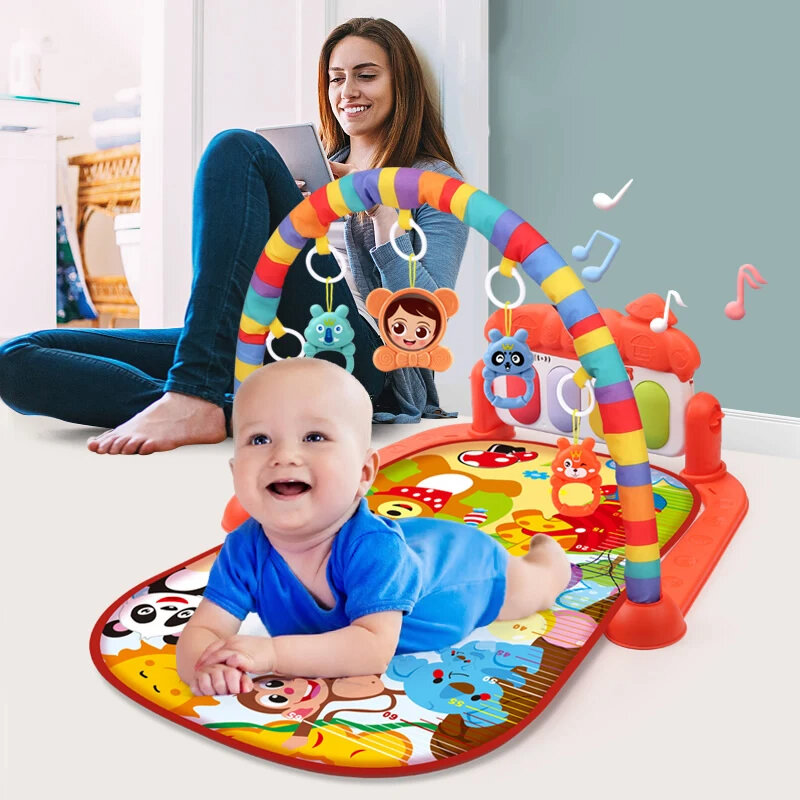 Stojak do fitnessu dla niemowląt stojak na zabawki mata do zabawy do ćwiczeń dla niemowląt