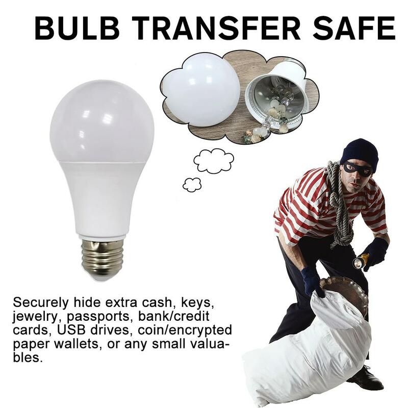 Cachette secrète de diversion d'ampoule pour la maison, peut cacher la tirelire privée, stockage secret, compartiment d'ampoule, conteneur sûr