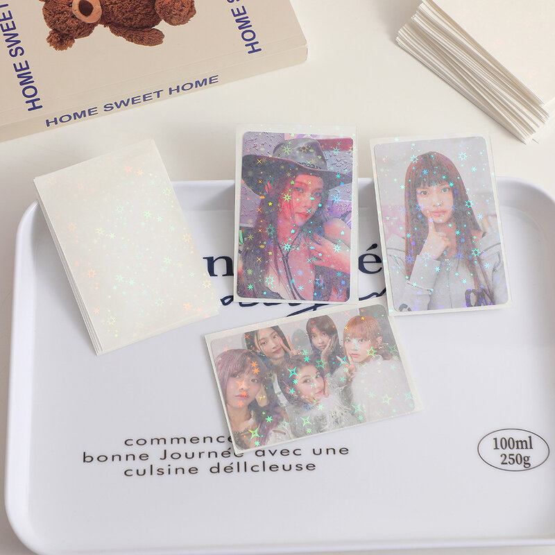 MINKYS  ice Cream Color 50pcs/pack Kpop Toploader Card Bag Photocard Sleeves Idol Photo Cards Protective Storage Bag
