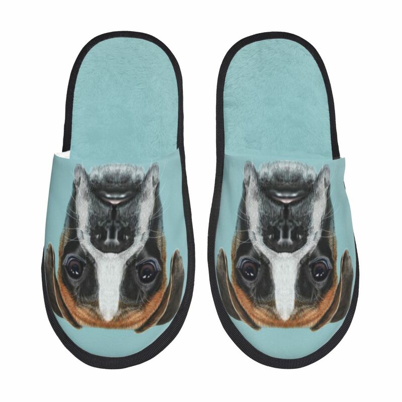 Fawn Boxer Dog Indoor Slippers Furry Slipper Winter Home Shoes House Flat Closed Toe Slides Flip Flops