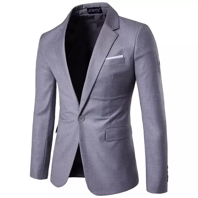 Blazer pria 2023 setelan bisnis kualitas tinggi/gaun pernikahan pengantin pria warna polos jaket S-6XL 9 warna sederhana
