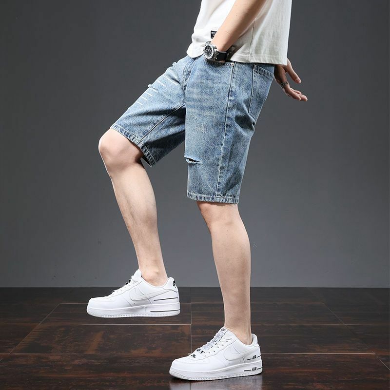 2023 High-end-Sommer Frühling Neuen männer Denim Shorts Klassische Stil Mode Lässig Slim Fit Kurze Jeans Neue männlich Marke A26
