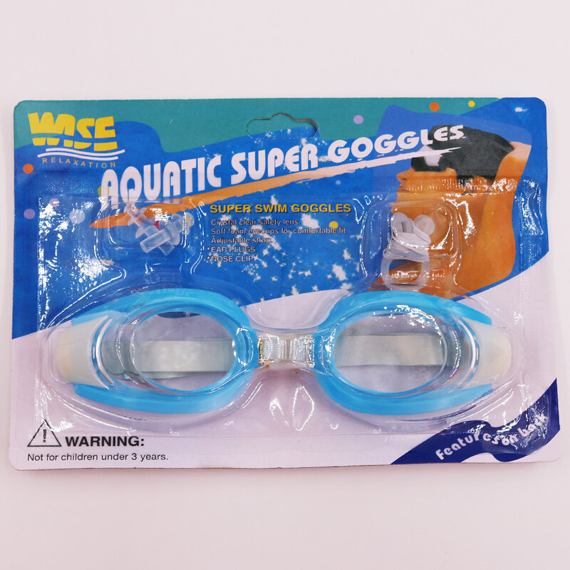 Occhiali da nuoto universali a 6 colori per adulti donna uomo occhiali da nuoto impermeabili occhiali da immersione con tappi per le orecchie Clip da naso