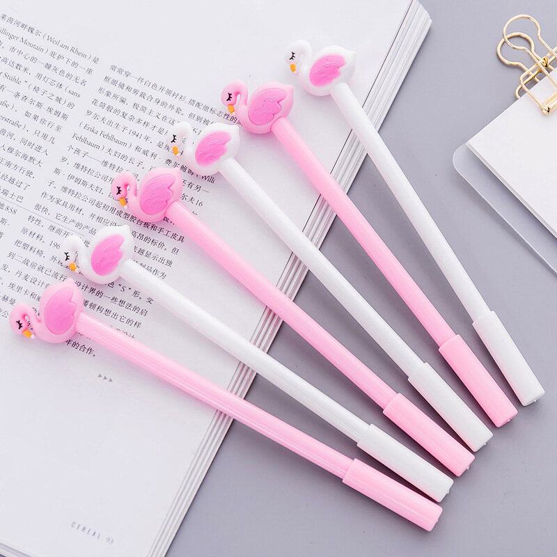 1 sztuk kreatywny Flamingo Swan długopis żelowy długopis Signature Escolar szkoła Papelaria biurowy upominek promocyjny