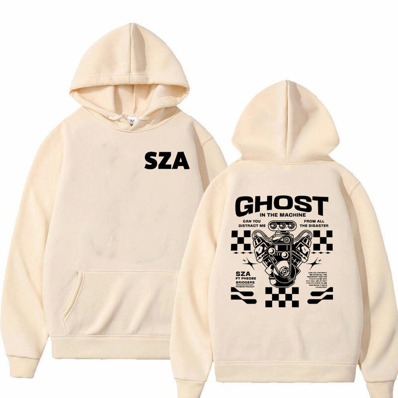 Rapper SZA SOS Double Sided Print Hoodie Male Casual Oversized Hooded Sweatshirt Men Women Hip Hop Fashion Streetwear Hoodies