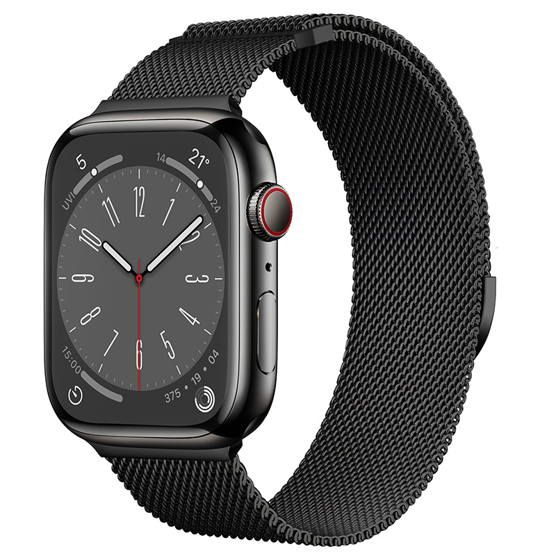 สายนาฬิกามิลานสำหรับนาฬิกา Apple อัลตร้า8 7 6 5 4 SE 45มม. 49มม. 44มม. 41มม. 40มม. สายโลหะแม่เหล็กสองส่วน iWatch 3 42มม.