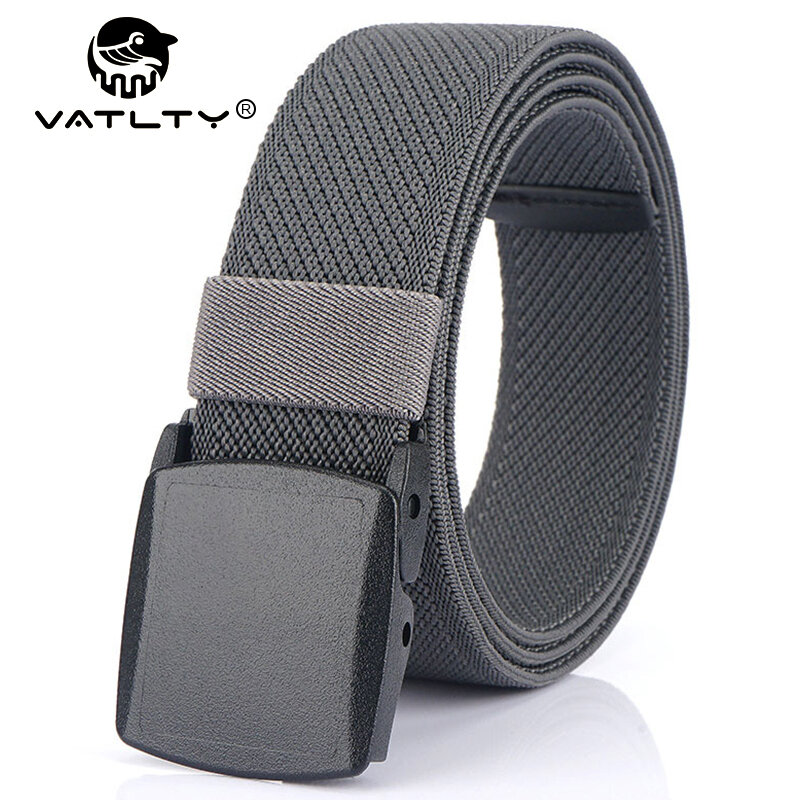 VATLTY Metal Free Men's Elastic Belt Strong Engineering Plastic Quick Release Nylon Buckle Unisex Stretch Belt Outdoor Girdles