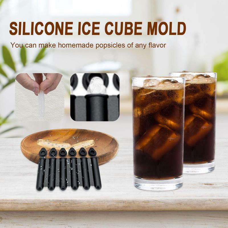 Silicone Picolé Maker com tampa, Ice Pop Mold para Home Piquenique Party e Área de Trabalho, Design