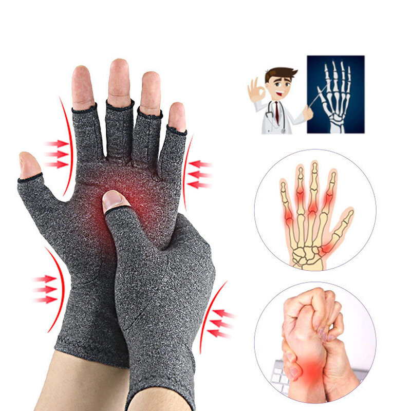 1คู่ถุงมือข้ออักเสบข้อมือปวด Relief มือรั้งถุงมือ Unisex Therapy สายรัดข้อมือถุงมือช่วยจับ