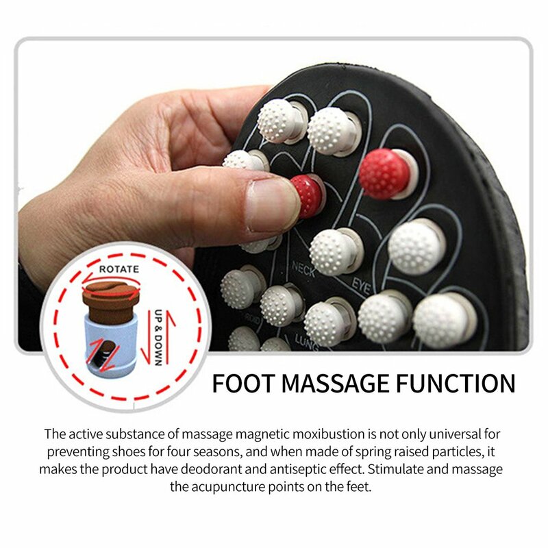 Children Acupoint Massage Slippers Sandal For Men Feet Chinese Acupressure Therapy Medical Rotating Foot Massager Shoes Unisex