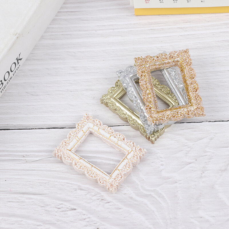 1:12 Dollhouse Miniature Resin Photo Frame Simulation Furniture Accessories For Doll House Decor Kids Play Toys