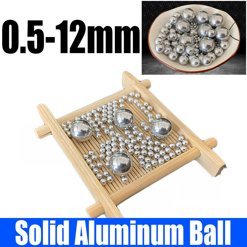 50-200PCS Solid Aluminum Ball 1060/1070 Pure Aluminum High Quality Smooth Aluminum Bead Dia 0.5mm-12mm