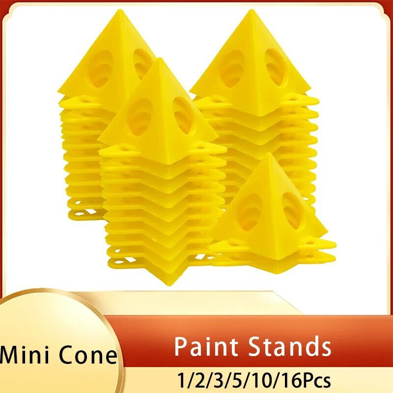 1/2/3/5/10/16 Pcs Pyramid Painter's Painting Stands Mini Cone Paint Stands for Canvas and Door Risers Support Cabinet Paint